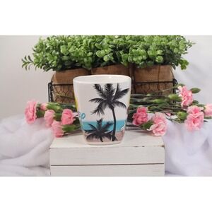 Disney Mickey Minnie Beach Palm Trees Mug Jerry Leigh Ceramic Cup